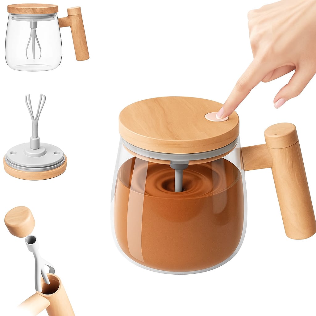 ATHENIC™ ELECTRIC SELF-STIRRING COFFEE MUG